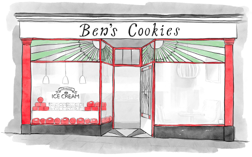 Ben's Cookies shop